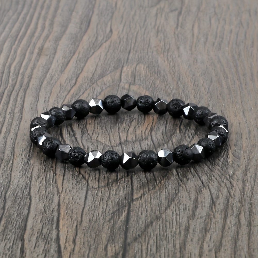 Y2K Hip Hop Natural Stone Bracelet Beads with Luster